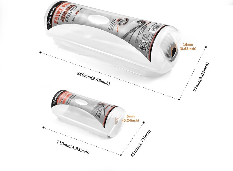 Rolling Dog Roller Sleeve Protective Case Set-Keeps Rollers Moist and Prevents Paint from Smudging (with one 9inch and Two 4inch) - Image 2